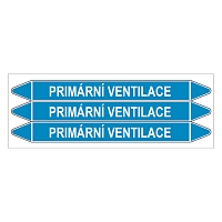 Značení potrubí, primární ventilace,3 ks, 355 × 37 mm